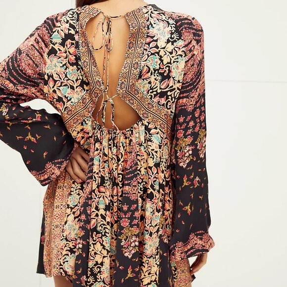 NWOT Free People Stevie Printed Tunic Black Combo XS - Picture 5 of 16